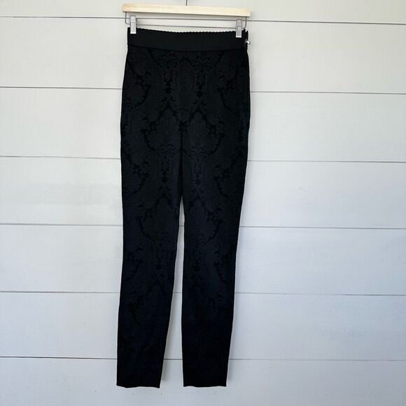 Dolce & Gabanna Women’s 40/8 Black Lace Skinny Tailored Pants OP $1875 - Picture 1 of 6